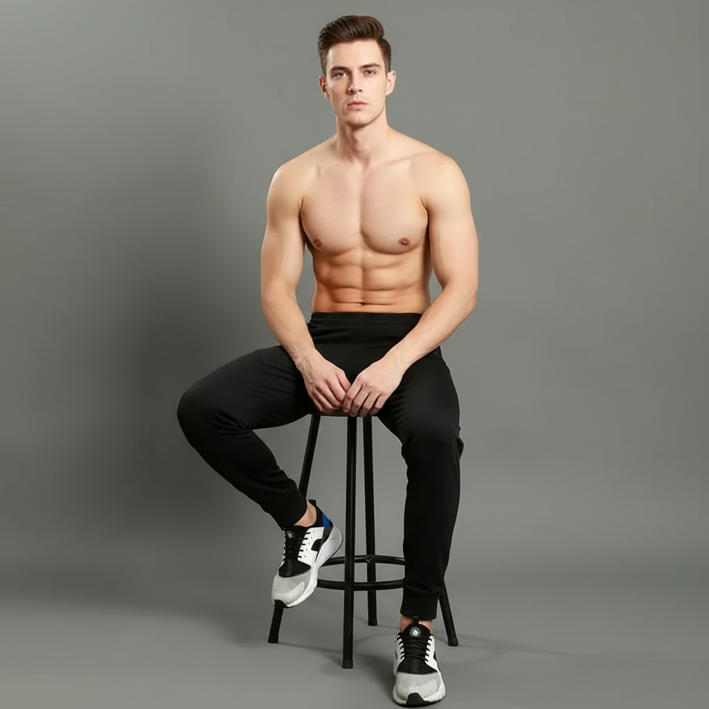 Men’s Performance Jogger Pants Athletic Running Fitness Activewear