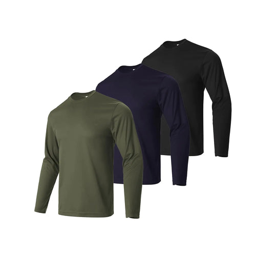 Facitisu Performance Long Sleeve Sports Tees 3-Pack 2XL