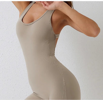 Chic Women’s Bodycon Workout Romper Scrunch Butt & Tummy Control