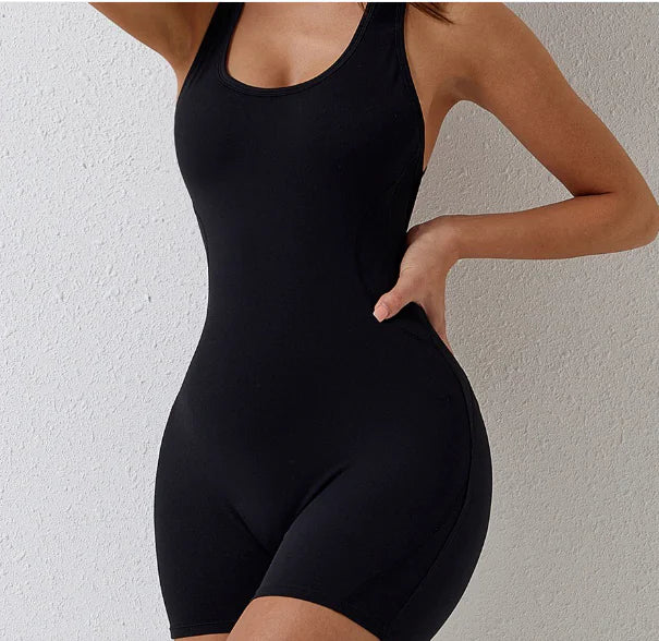 Chic Women’s Bodycon Workout Romper Scrunch Butt & Tummy Control