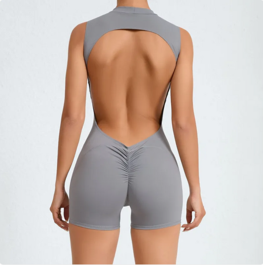 Open-Back Yoga & Gym Jumpsuit