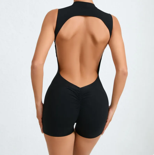 Open-Back Yoga & Gym Jumpsuit