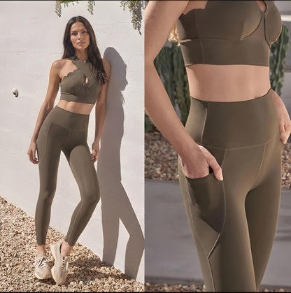 Breathable Bra Lace Activewear Set for Women